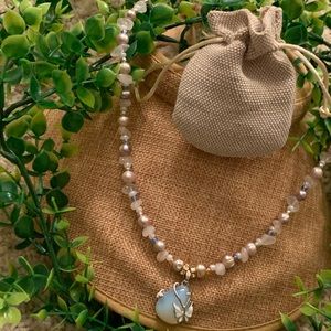 Butterfly crystal necklace